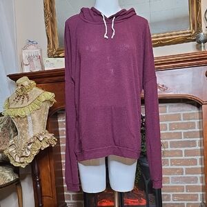 Brandy Melville Super Soft Hoodie OS Burgundy